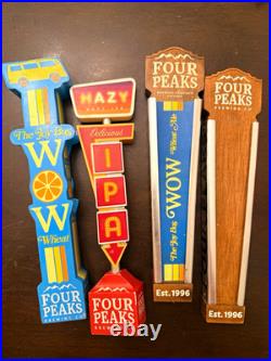 Four Peaks Brewing Beer Tap Handle Lot of 4 WOW Wheat Joy Bus Hazy IPA Arizona
