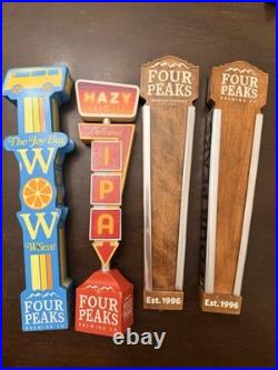 Four Peaks Brewing Beer Tap Handle Lot of 4 WOW Wheat Joy Bus Hazy IPA Arizona Four Peaks Brewing Beer Tap Handle Lot of 4 WOW Wheat Joy Bus Hazy IPA Arizona