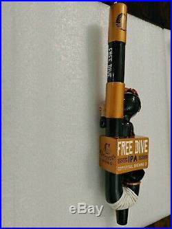 Free Dive Coppertail Brewing Diver Rare NIB 12.5 Draft Beer Keg Bar Tap Handle