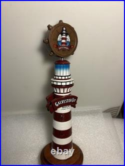 GALVESTON BAY BEER COMPANY LIGHTHOUSE LAGER draft beer tap handle. TEXAS