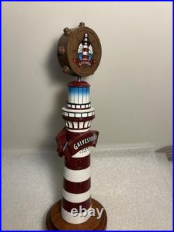 GALVESTON BAY BEER COMPANY LIGHTHOUSE LAGER draft beer tap handle. TEXAS