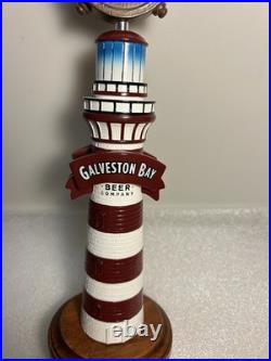 GALVESTON BAY BEER COMPANY LIGHTHOUSE LAGER draft beer tap handle. TEXAS