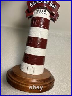 GALVESTON BAY BEER COMPANY LIGHTHOUSE LAGER draft beer tap handle. TEXAS