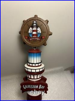GALVESTON BAY BEER COMPANY LIGHTHOUSE LAGER draft beer tap handle. TEXAS