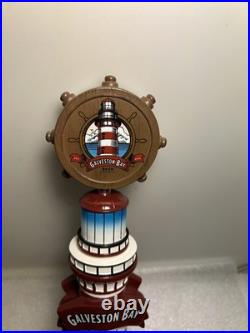 GALVESTON BAY BEER COMPANY LIGHTHOUSE LAGER draft beer tap handle. TEXAS