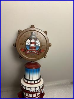 GALVESTON BAY BEER COMPANY LIGHTHOUSE LAGER draft beer tap handle. TEXAS