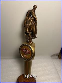 GREAT NORTHERN BLACK STAR BEER RODEO COWBOY draft beer tap handle. MONTANA