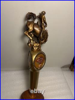 GREAT NORTHERN BLACK STAR BEER RODEO COWBOY draft beer tap handle. MONTANA
