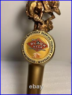 GREAT NORTHERN BLACK STAR BEER RODEO COWBOY draft beer tap handle. MONTANA