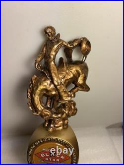 GREAT NORTHERN BLACK STAR BEER RODEO COWBOY draft beer tap handle. MONTANA
