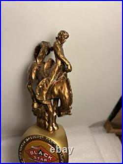 GREAT NORTHERN BLACK STAR BEER RODEO COWBOY draft beer tap handle. MONTANA