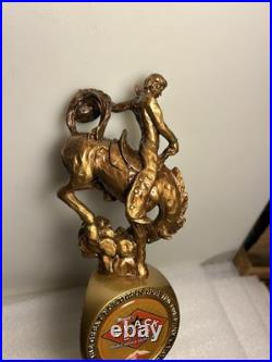 GREAT NORTHERN BLACK STAR BEER RODEO COWBOY draft beer tap handle. MONTANA
