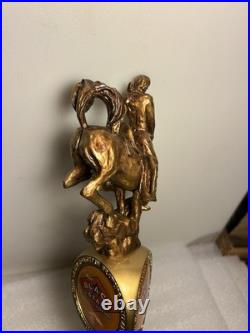 GREAT NORTHERN BLACK STAR BEER RODEO COWBOY draft beer tap handle. MONTANA