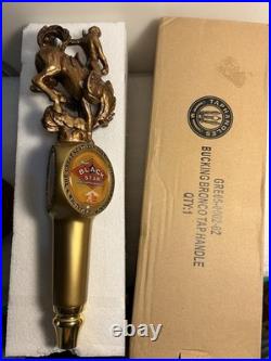 GREAT NORTHERN BLACK STAR BEER RODEO COWBOY draft beer tap handle. MONTANA