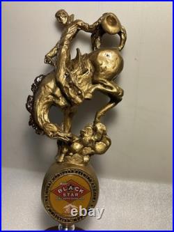 GREAT NORTHERN BLACK STAR BEER RODEO COWBOY draft beer tap handle. MONTANA