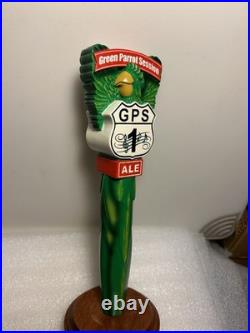 GREEN PARROT SESSION ALE GREEN PARROT draft beer tap handle. NEW ENGLAND