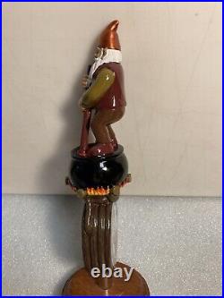 GRISTMEISTER BEER BREWING CO. MAD ELF beer tap handle. LONG ISLAND NEW YORK