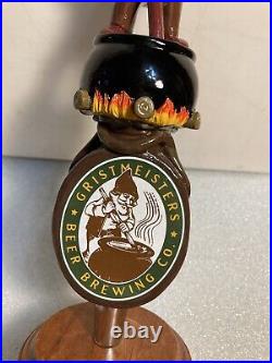 GRISTMEISTER BEER BREWING CO. MAD ELF beer tap handle. LONG ISLAND NEW YORK