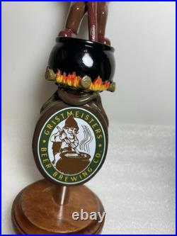 GRISTMEISTER BEER BREWING CO. MASTER BREWER beer tap handle LONG ISLAND NEW YORK