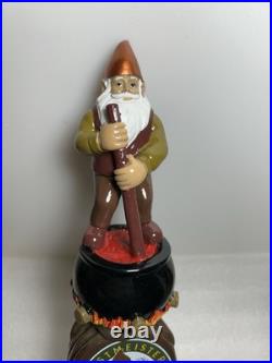 GRISTMEISTER BEER BREWING CO. MASTER BREWER beer tap handle LONG ISLAND NEW YORK