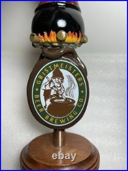 GRISTMEISTER BEER BREWING CO. MASTER BREWER beer tap handle LONG ISLAND NEW YORK