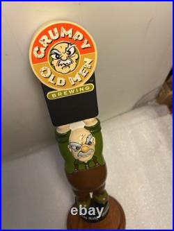 GRUMPY OLD MEN BREWING GRUMPY OLD MAN WITH SIGN Draft beer tap handle. GEORGIA