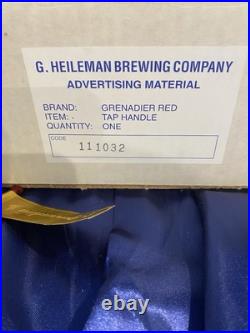 G. HEILMAN BREWING 8.5 Pewter GRENADIER RED beer tap handle #381