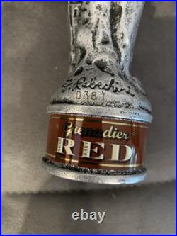 G. HEILMAN BREWING 8.5 Pewter GRENADIER RED beer tap handle #381