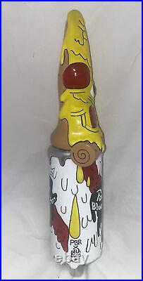 Gently Used RARE Pabst Artist Series Melting Pizza Tap Handle PBR x Dela Deso