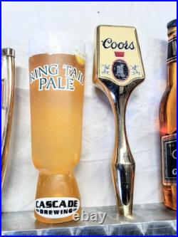 Golden Lot Custom Metal Beer Tap Handle Display with 8 Beer Taps included
