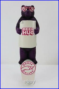 Goose Island Beer Hug IPA Purple Bear Beer Tap Handle NIB