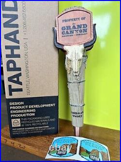 Grand Canyon Brewing BEER Tap Handle Label 11 ARIZONA SKULL NEW Old Stock 2008