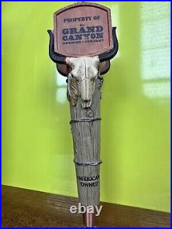 Grand Canyon Brewing BEER Tap Handle Label 11 ARIZONA SKULL NEW Old Stock 2008