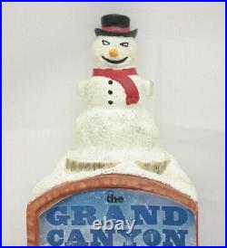 Grand Canyon Brewing Co Winter Snowman Topped Beer Tap Handle Man Cave MB
