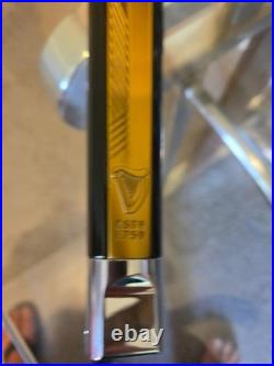 Guinness Beer Tap Handle! Gold Accents! Extreme Rare Look At Back