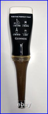 Guinness Draught Stout Tap Handle Wood Handle Ceramic Pint Pouring Instructions