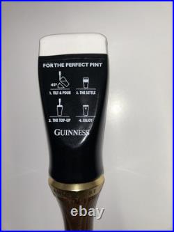 Guinness Draught Stout Tap Handle Wood Handle Ceramic Pint Pouring Instructions