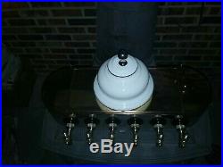 Hacker-Pschorr 6 Tap Beer Tower Porcelain Ceramic Beer Tap Handles not included