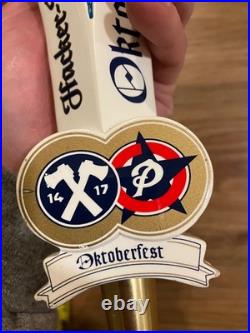 Hacker Pschorr Beer Tap Handle Knob Keg Bar Top Draft Brewing Oktoberfest Maiden