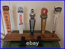 Handmade 5 Tap Beer Tap Handle Shelf With Taps And Mounting Brackets