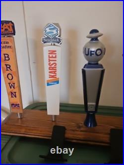 Handmade 5 Tap Beer Tap Handle Shelf With Taps And Mounting Brackets