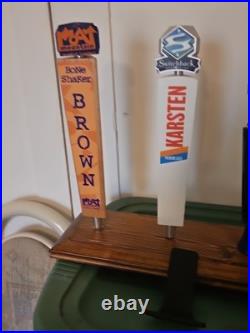 Handmade 5 Tap Beer Tap Handle Shelf With Taps And Mounting Brackets