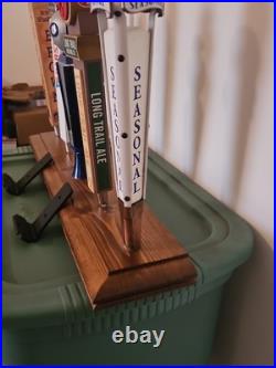 Handmade 5 Tap Beer Tap Handle Shelf With Taps And Mounting Brackets