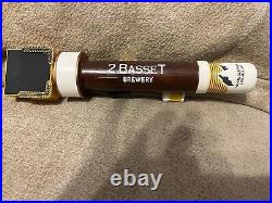 Happy Basset Brewery BEER Tap Handle NEW in Box 2 Dog Puppy w beers Rare