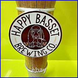 Happy Basset Dog BEER Tap Handle NEW NIB Topeka KANSAS Craft Brewery