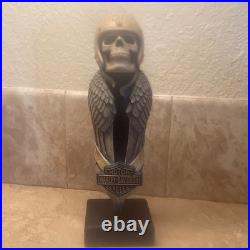 Harley-Davidson Skull Wings Helmet Ride to Live Live to Ride Tap Handle