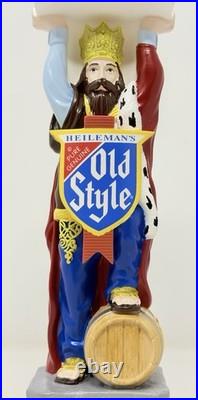 Heileman's Old Style Beer King Gambrinus 10.5 Beer Tap Handle NIB