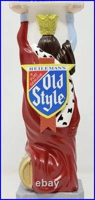 Heileman's Old Style Beer King Gambrinus 10.5 Beer Tap Handle NIB