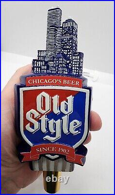 Heileman's Old Style Chicago Skyline Beer Tap Handle Rare Figural Pabst RARE