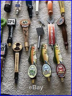Huge Lot Of 32 Some Rare Beer Tap Handles, Micro Brews, Specialty Brews